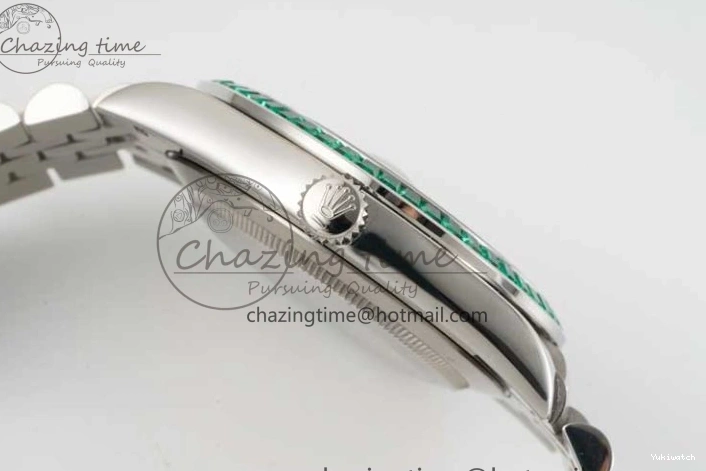 Marker Steel 41mm Diamonds on Arabic Best Dial Jubilee Gray 1:1 904L SA3235 Green Bracelet Bezel Edition DateJust DIWF 0329